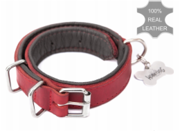Hobbydog Kožený obojek R1 25x550 červený