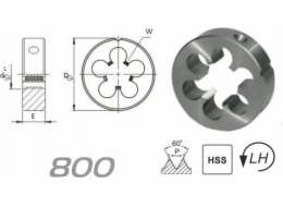 Fanar DIE M12x1,5 DIN-22568 LH (6g) HSS 800