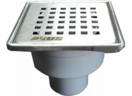 Alkotest 11318 AXUS SVISLÝ VPUSTNÍ MŘÍŽEK FI 50, 360°, ZÁPACHOVÝ BLOK, NEREZOVÁ OCEL S ROHOŽÍ 100X100MM, BLISTR S PŘÍVĚSKEM // S.KRAT-A.10X10-PIO-50/NI/MAT