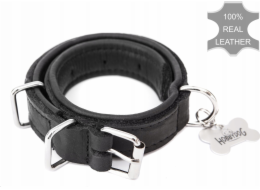 Hobbydog Kožený obojek R1 25x550 ČERNÝ