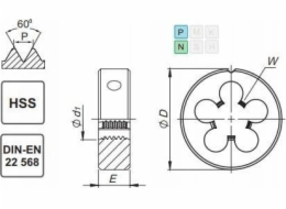 Fanar DIE UNF 1/2-20 DIN-22568 (2A) HSS 800