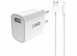 2GO nabíječka 2GO Ladegerät 10,5W 1x USB-A vč. Lightning kabel - bílý