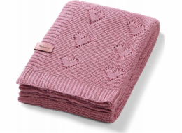 BabyOno 1478/01 BAMBUSOVÁ PLETENÁ DEKA RŮŽOVÁ
