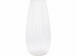 Home Styling Collection Kolekce bytového stylingu Váza z čirého skla CLEAR, čiré, drážkované sklo, O 17 x 37 cm