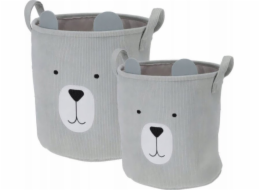 Home Styling Collection Kolekce pro domácí styling Košíky na hračky CUTIE s ušima, manšestr, 2 kusy