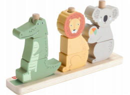 Mattel FP DŘEVĚNÁ ZVÍŘATA A ARRANGÁŽ A TŘÍDĚNÍ HXV04 FOL4