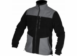 Dedra Flísová mikina s vsadkami, 280 g/m2, velikost XL, černošedá