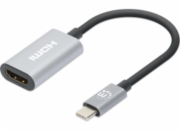 Manhattan USB adaptér Manhattan 153973 Kabelový adaptér 0,11 m USB Type-C HDMI Šedá