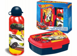 KiDS Licensing Dětská licencovaná sada svačin Hot Wheels + lahev 500 ml HW00001