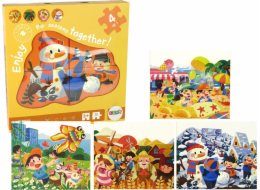 LeanToys 4 v 1 puzzle Čtyři roční období