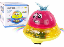 LeanToys Vodní koule UFO Diody Veselá hudba Růžová