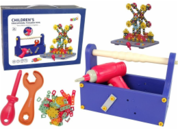 LeanToys Stavební kostky v krabici DIY Vrtačka DIY