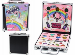 LeanToys Kosmetická sada v kufru Oční stíny Třpytky Laky na nehty Černá LEAN Toys