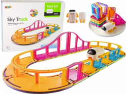 LeanToys Magnetické stavební kostky Sky Track 29 dílků