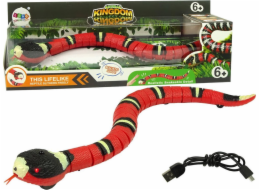 LeanToys Dálkové ovládání Dotykový had Červeno-černé pruhy