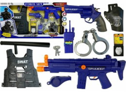 LeanToys Police Set Zvuky střelby z pušky Napínák