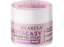 Activeshop Claresa stavební gel Soft&Easy gel blikající růžový 45g