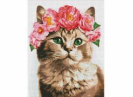 Ideyka diamantová mozaika IDEYKA, 40x50 cm, rafinovaná kočka, 1 ks.