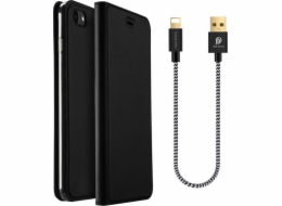 Dux Ducis Pouzdro Dux Ducis Gold Pro pro iPhone 7 s kabelem, černé