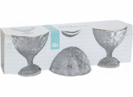 Excellent Houseware Dezertní kelímek na zmrzlinu DIAMOND, 3 kusy x 200 ml