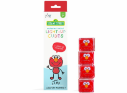 Glo Pals Glo Pals, Senzorické kostky, které svítí ve vodě - Elmo, 4 ks.