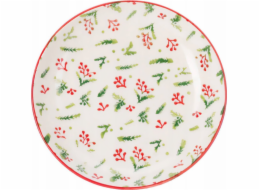 Home Styling Collection Kolekce pro domácí styling Vánoční hluboký talíř z kameniny, O 21 cm