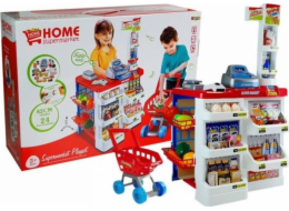 Lean Sport Toy Market s vozíkem, pokladna, skener, potraviny, nakupování