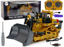 LeanToys Dálkově ovládaný buldozer 2,4 G Pohyblivá lopata na dálkové ovládání LEAN Toys