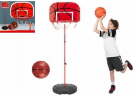 LeanToys Basketbalový koš pro děti, zahradní basketbalový míč 139 cm