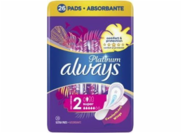 Always Vložky Always Platinum Super s křidélky, 26 kusů