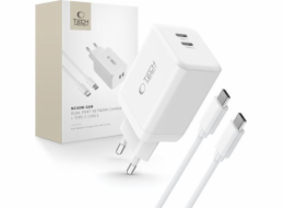 Tech-Protect Nabíječka TECH-PROTECT NC45W-GAN 2PORTOVÁ SÍŤOVÁ NABÍJEČKA PD45W + KABEL TYPE-C BÍLÁ