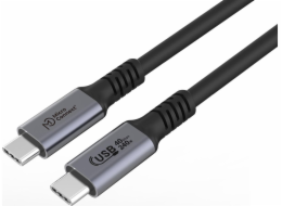 MicroConnect Kabel USB USB-C - USB-C 1 m černý (prémiový kabel USB4 USB-C 1 m)