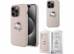 Vega Pouzdro Hello Kitty Pu Kitty Asleep Logo MagSafe pro iPhone 15 Pro růžové