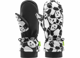 Kombi Dětské lyžařské rukavice Qunature Panda s tepelným přenosem, velikost S - černobílé