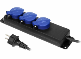 Orno Prodlužovací kabel do dílny s ochranou proti stříkající vodě IP44, 3 zásuvky 2P+Z (schuko) IP44, gumový kabel, H05RR-F 3x1,5 mm?, délka 5 m