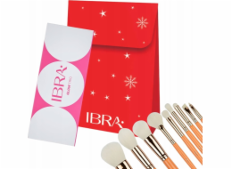 Ibra IBRA_SET štětců na make-up 9 ks. + Sada 3 zvýrazňovačů Glow Trio + Dárková taška