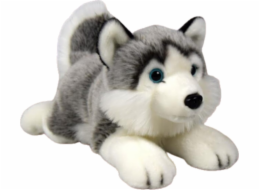 Dubi Maskot pes husky ležící plyšový 34cm měkký mazlivý pes
