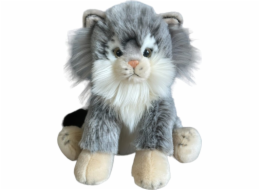 Dubi Plyšový medvídek Maskot kočka Manul sedící 28 cm, měkký, kočičí