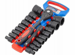 Forsage Socket set 1/2 20 ks. (s ráčnou a prodlužovacím nástavcem) (8–32 mm)