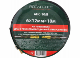 Rockforce Pneumatická hadice Gumová vyztužená 6 mm x 10 m s rychlospojkami
