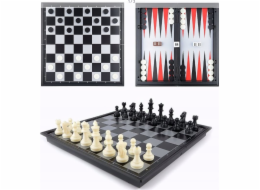 W&K Šachy 3v1 magnetické klasické 25x25cm WKGRA-6 17899