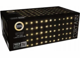 CORTINA VÁNOČNÍ SVĚTELNÁ ZÁVĚS VENKU/VNITŘ 120 LED 300X60CM S DÁLKOVÝM OVLÁDÁNÍM TEPLÁ BÍLÁ