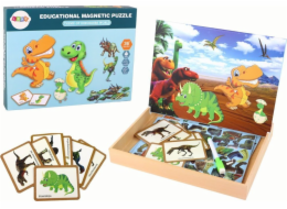 Vzdělávací magnetická sada puzzle s dinosaury LeanToys LEAN Toys