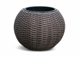 Květináč Domoletti 53000011101, plastový, O 56 cm, hnědý