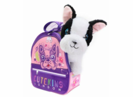 Plyšová hračka Cutekins Poochi Poo, bílá/černá