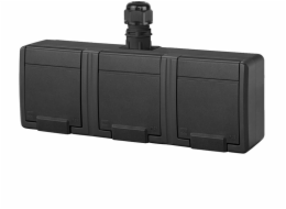 Trojitá zásuvka ELEKTRO-PLAST AQUANT, IP65