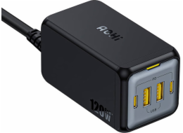 AOHI Nabíječka AOC-C006 120W AC nabíječka, 2x USB-C, 2x USB-A (černá)
