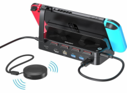 Unitek Dokovací stanice Unitek pro Nintendo Switch, PD 100W, HDMI 4K, RJ-45, čtečka karet