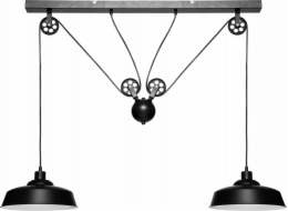 Atmosphera Závěsná lampa Závěsná lampa EZIO, kovová, černá, výška 60 cm