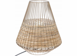Atmosphera Proutěná a kovová lampa CHERAW, 33,5 cm, béžová